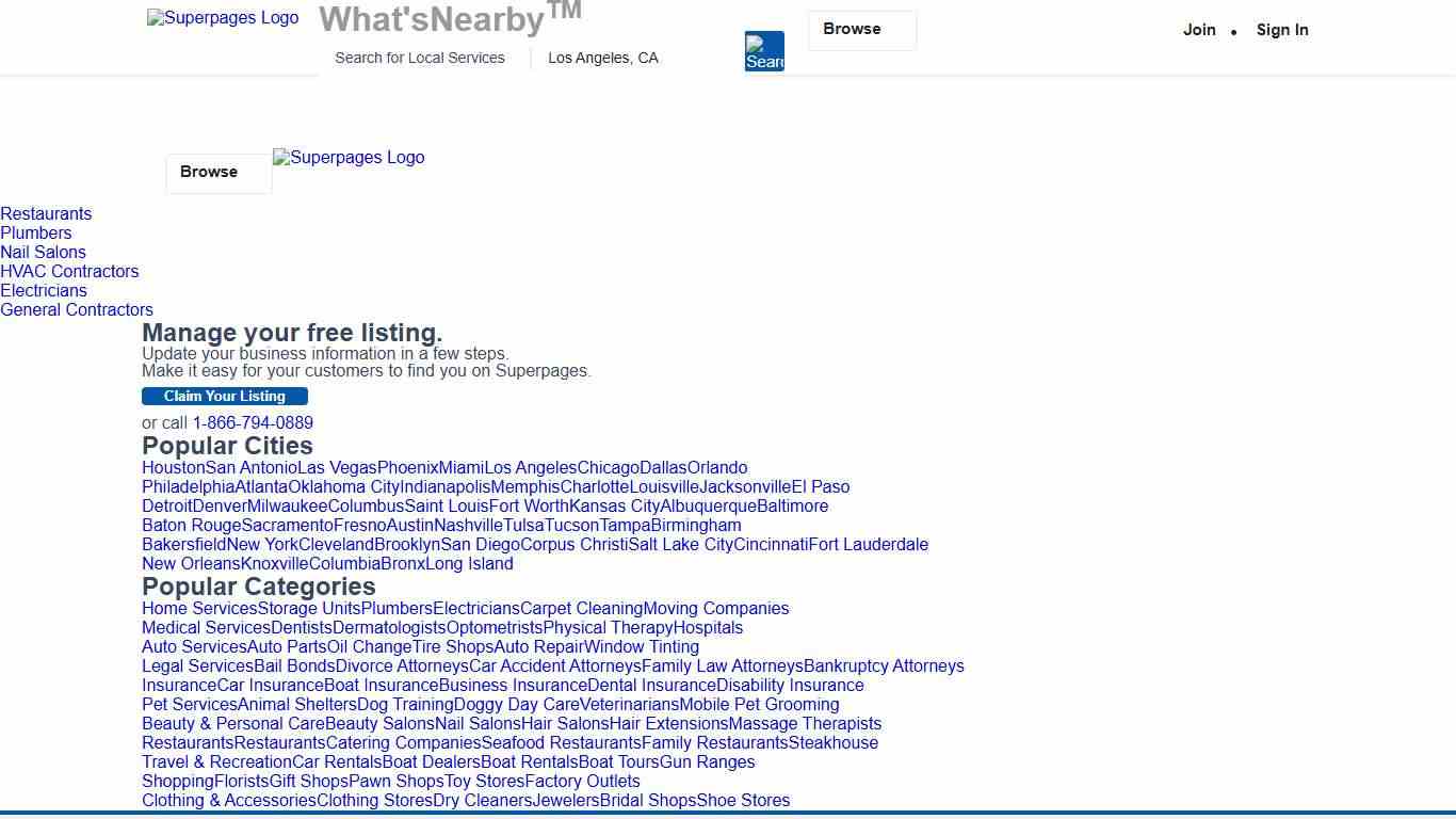 Superpages THE Local Business Directory