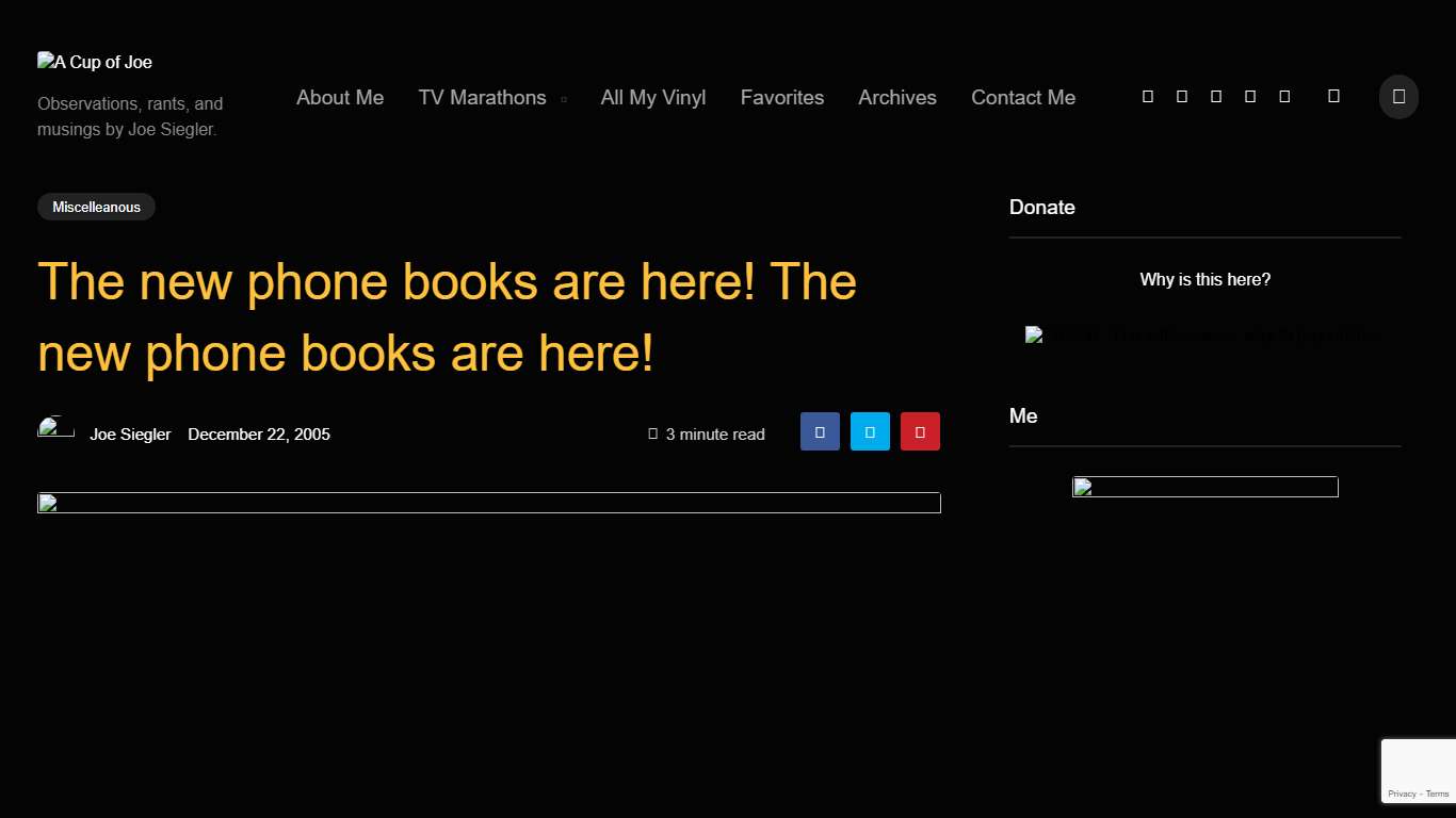 The new phone books are here! The new phone books are here! – A Cup of Joe